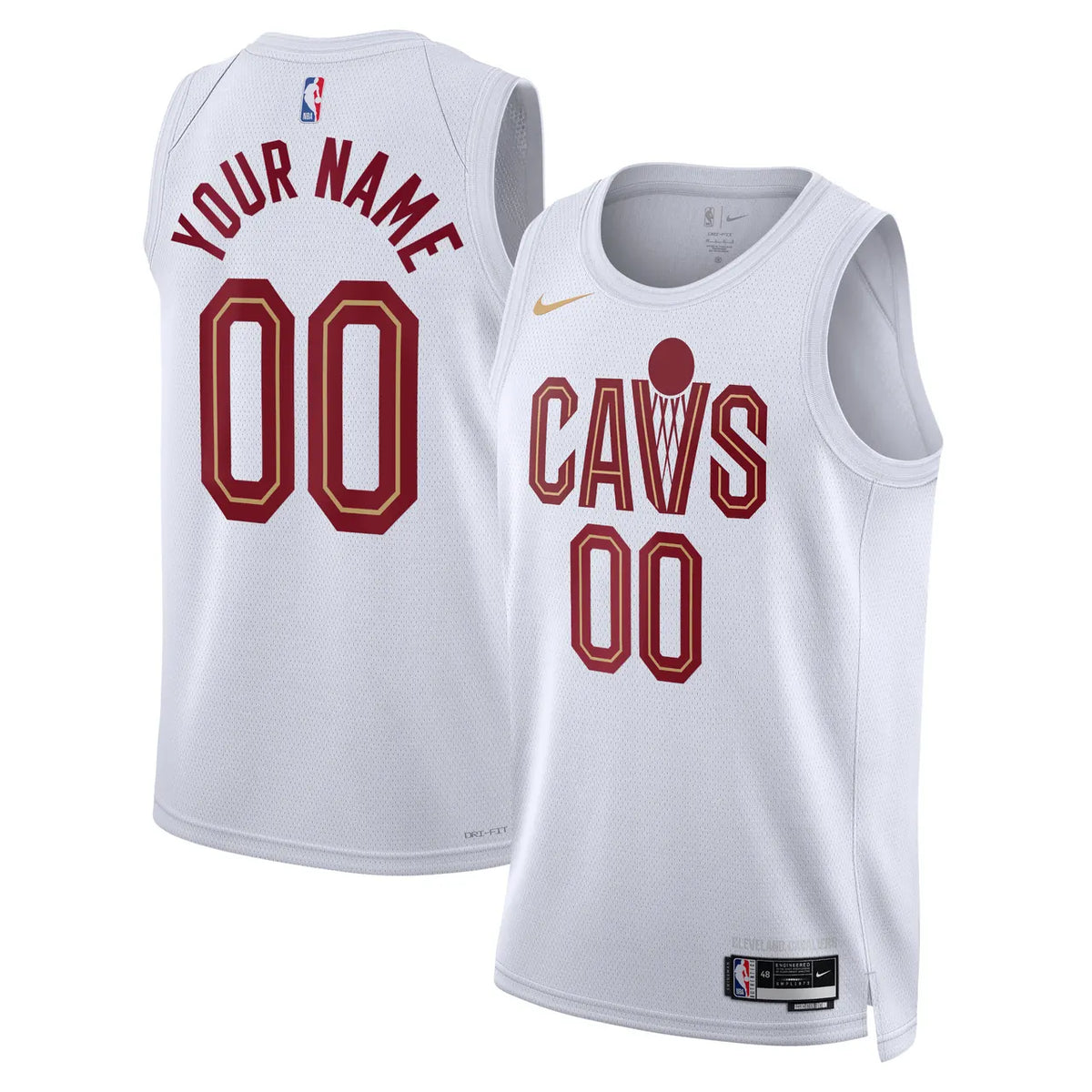 Cavs White Custom Jersey