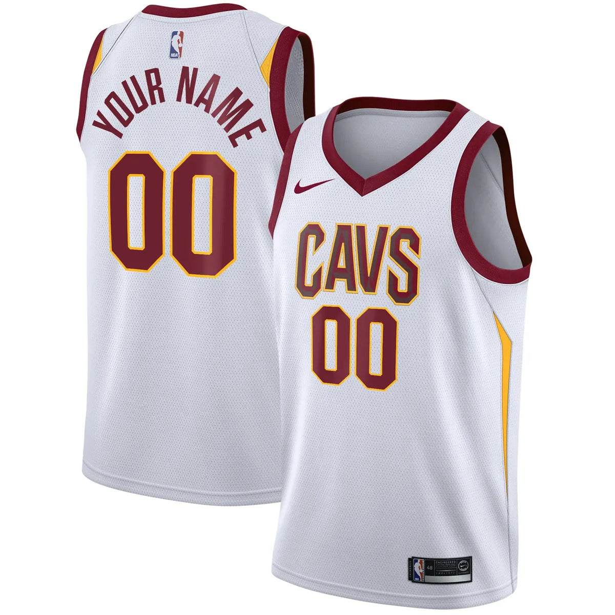 Cavs White Custom Jersey - Hình 2