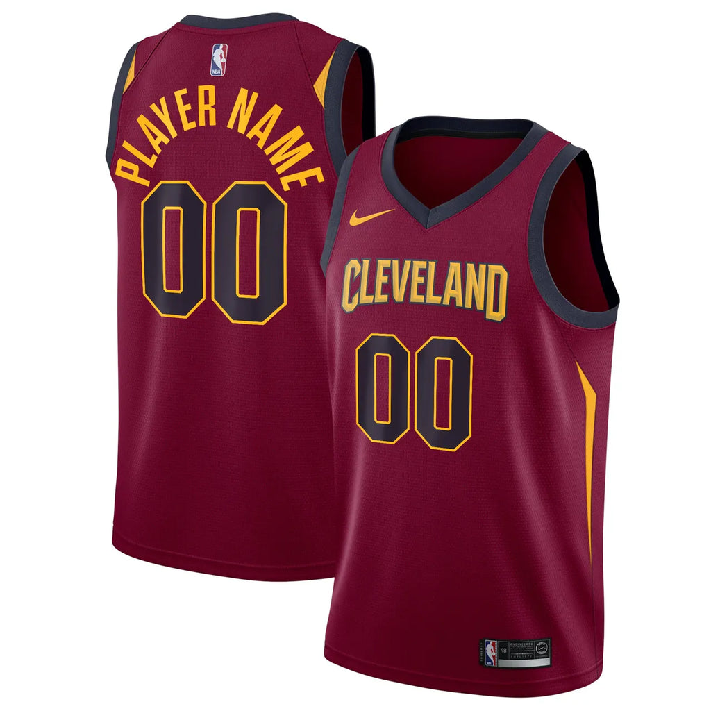 Cleveland Cavaliers Maroon Custom Jersey