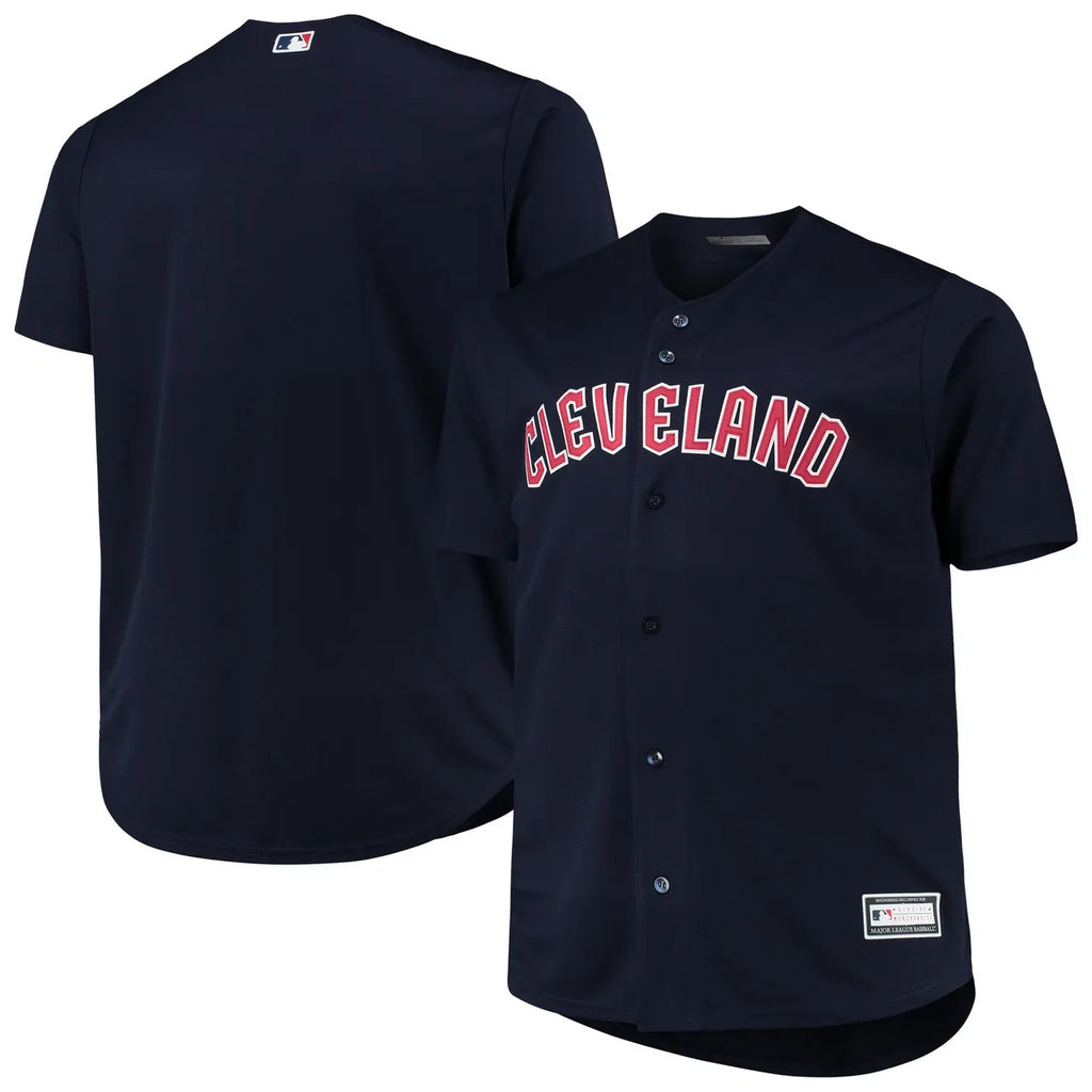 mlb Majestic Cleveland Navy Jersey - Hình 2