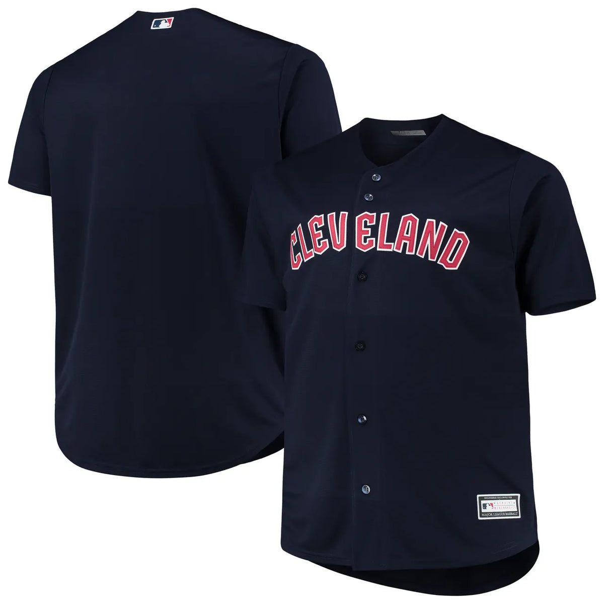 mlb Majestic Cleveland Navy Jersey