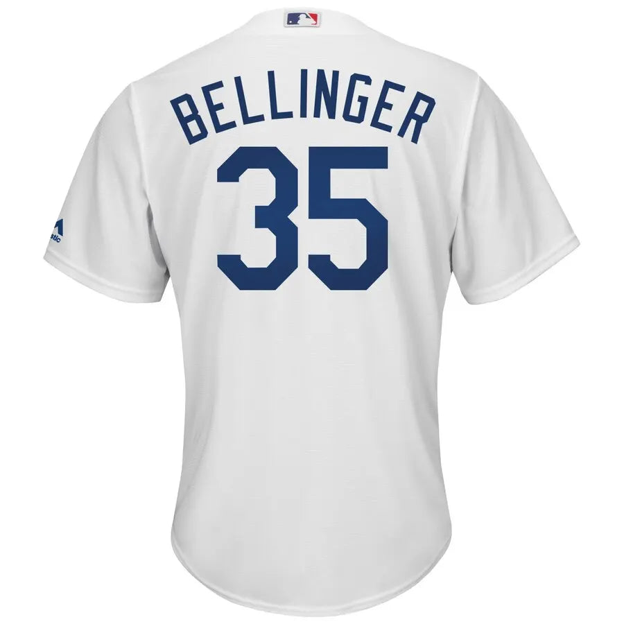 majestic Bellinger Dodgers White Jersey - Hình 3