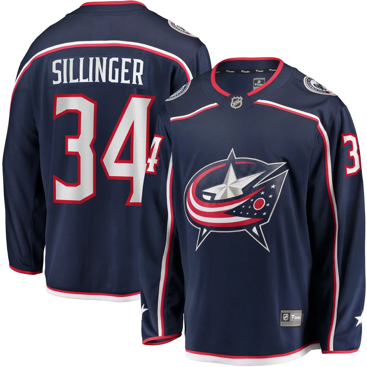 SILLINGER Blue Jackets Jersey - Hình 2