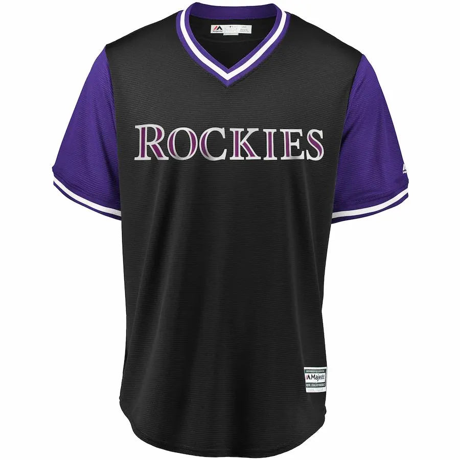 Majestic Rockies Black Jersey alternate - Hình 3