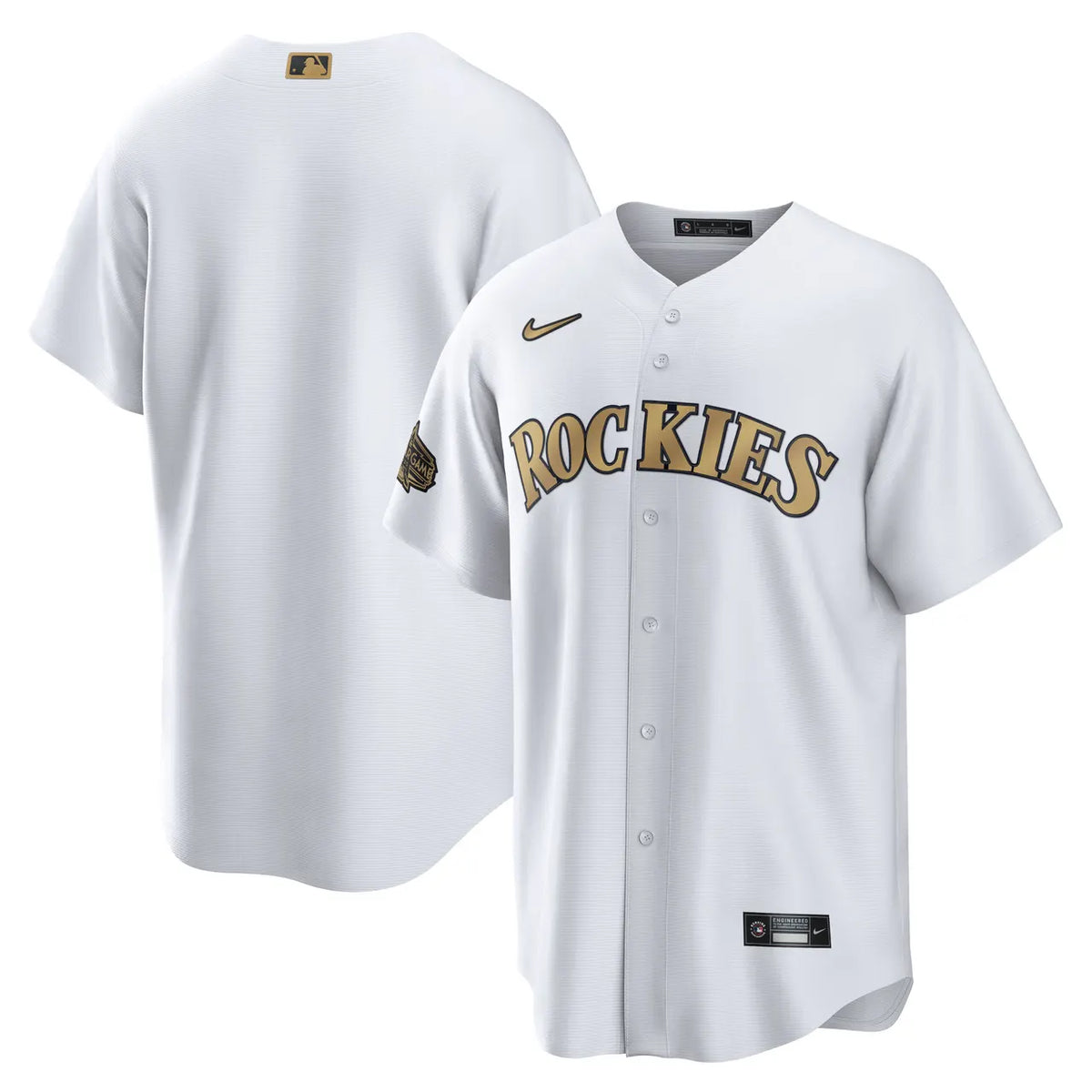 Rockies Gold Trim White Jersey