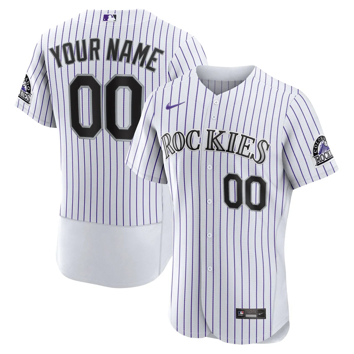 nike Rockies Purple Pinstripe Jersey