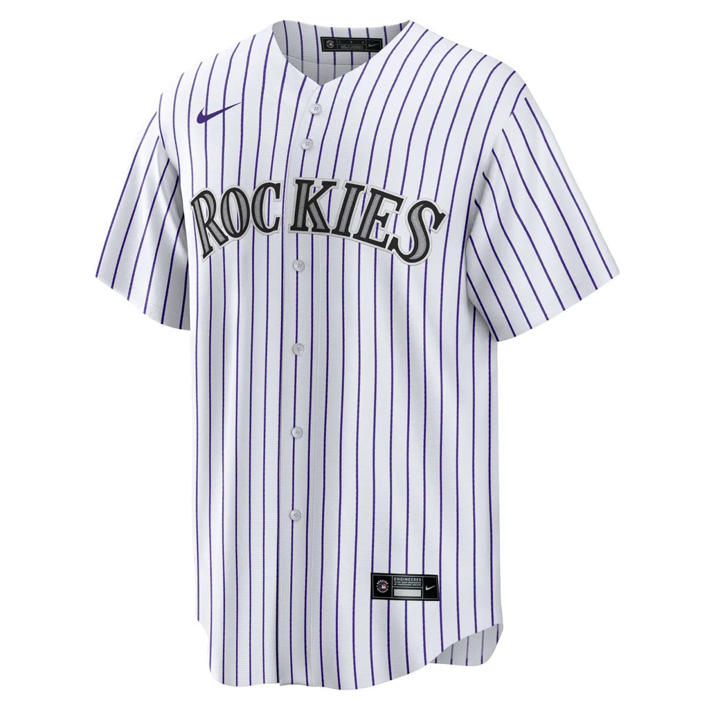 Rockies White Pinstripe Jersey nike - Hình 3