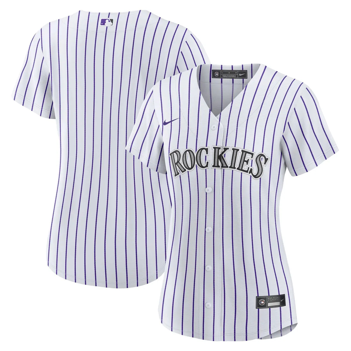Rockies White Pinstripe Jersey nike - Hình 2