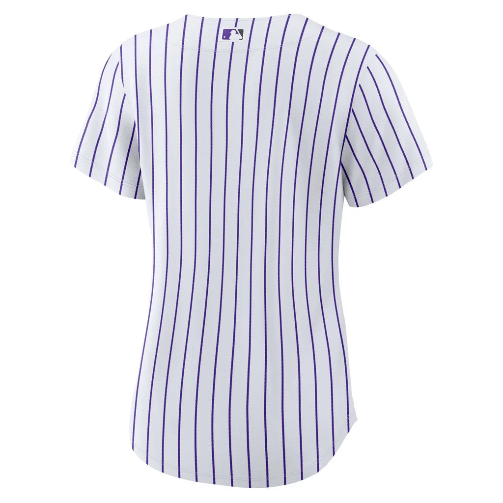 Rockies White Pinstripe Jersey nike - Hình 4