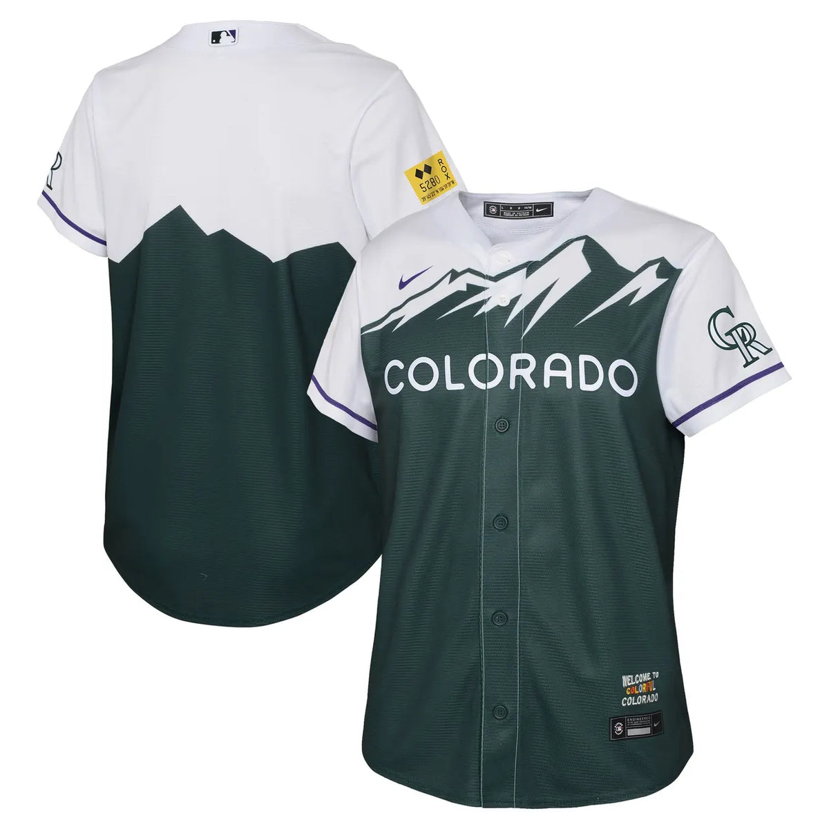 forest Nike Rockies City Connect Jersey - Hình 2