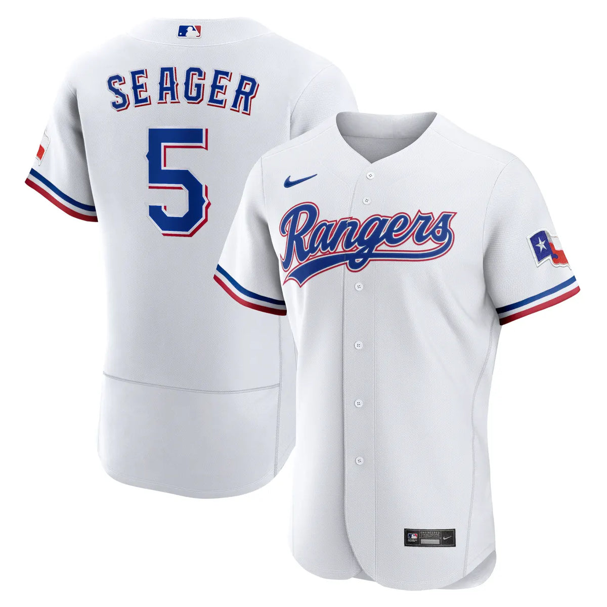 Corey Seager Rangers White Jersey - Hình 2