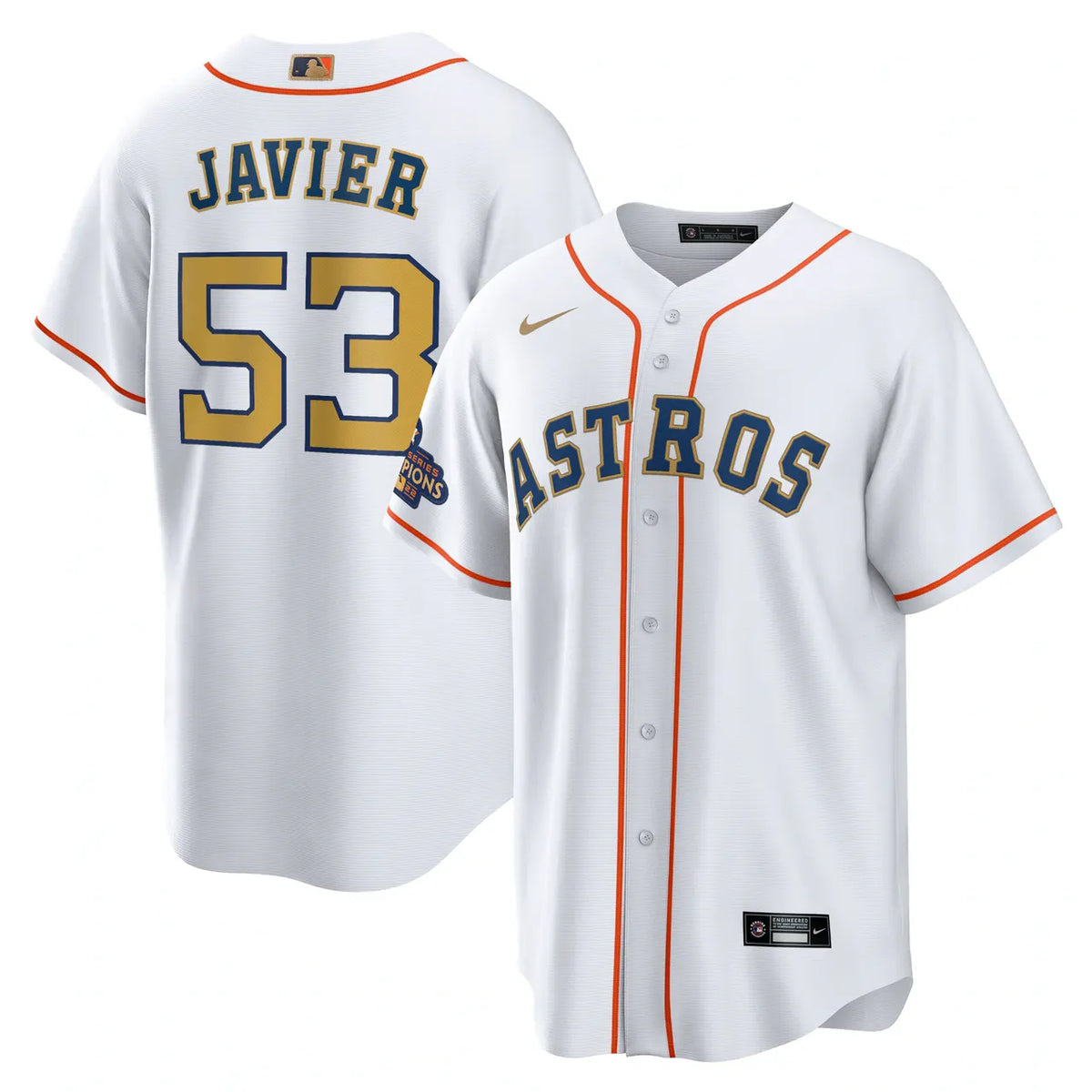 Javier Astros Nike White Jersey - Hình 2