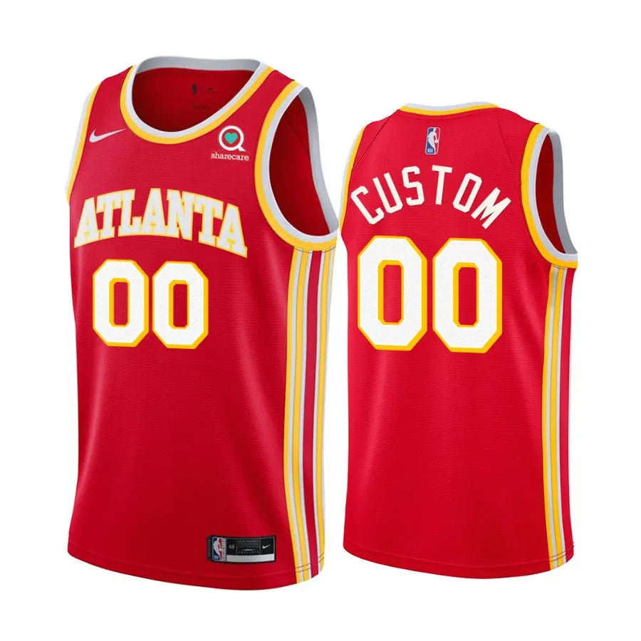 personalized Nike Atlanta Hawks Red Custom Jersey