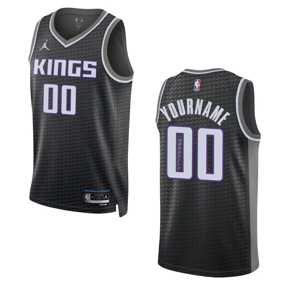 personalized Nike Kings Black Custom Jersey