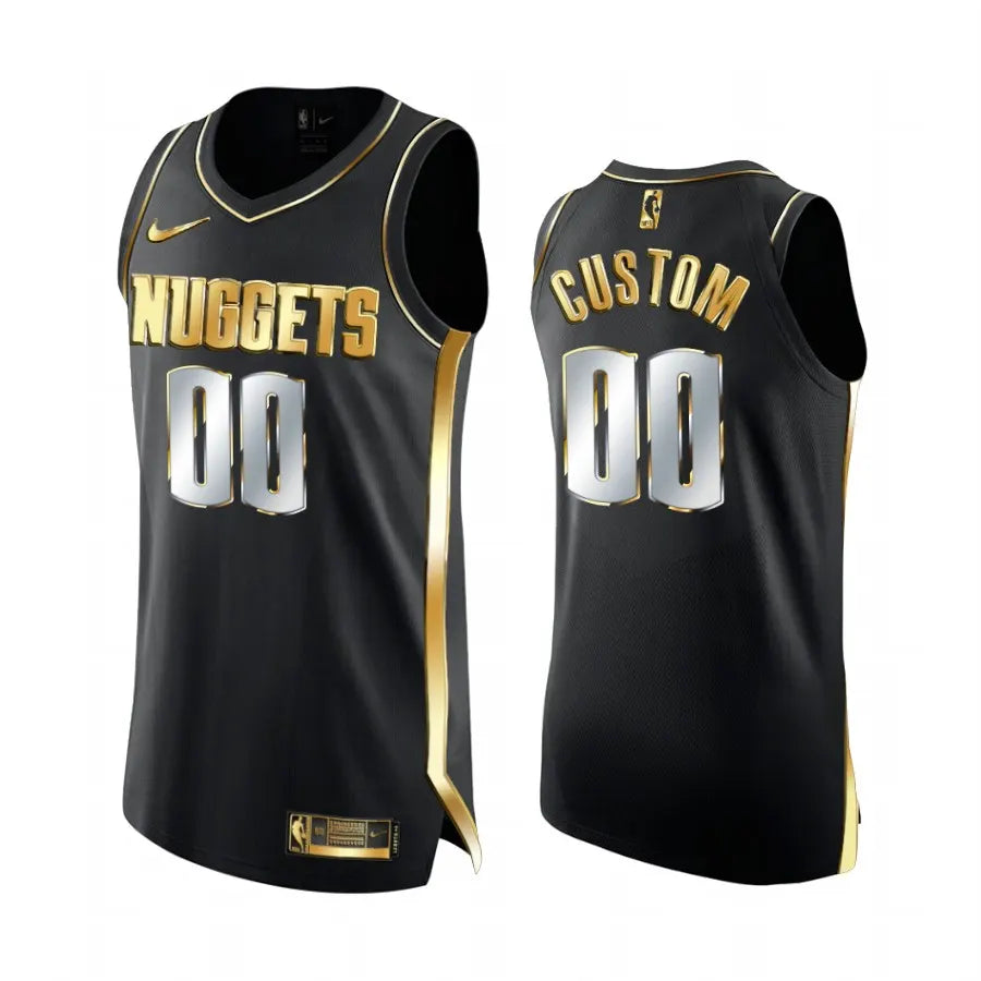 Nuggets Black Custom Jersey nike