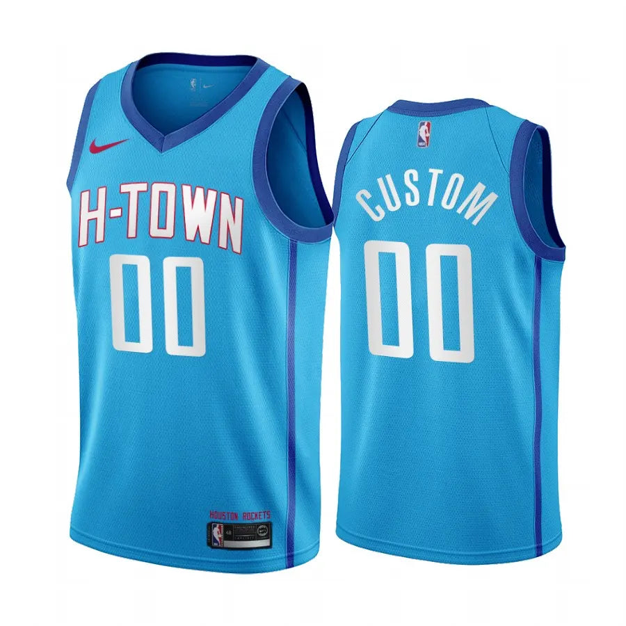 Rockets Custom Blue Jersey
