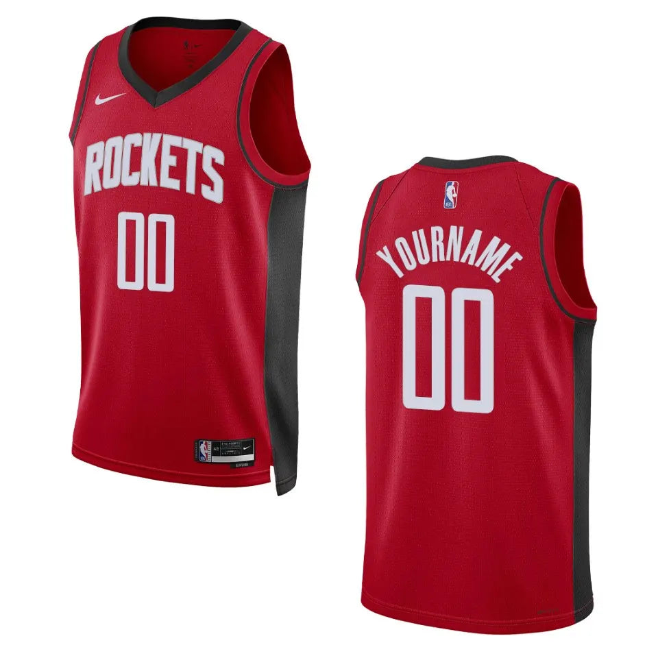 nike personalize Rockets Red Custom Jersey