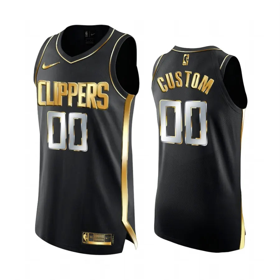 nike Clippers Black Custom Jersey