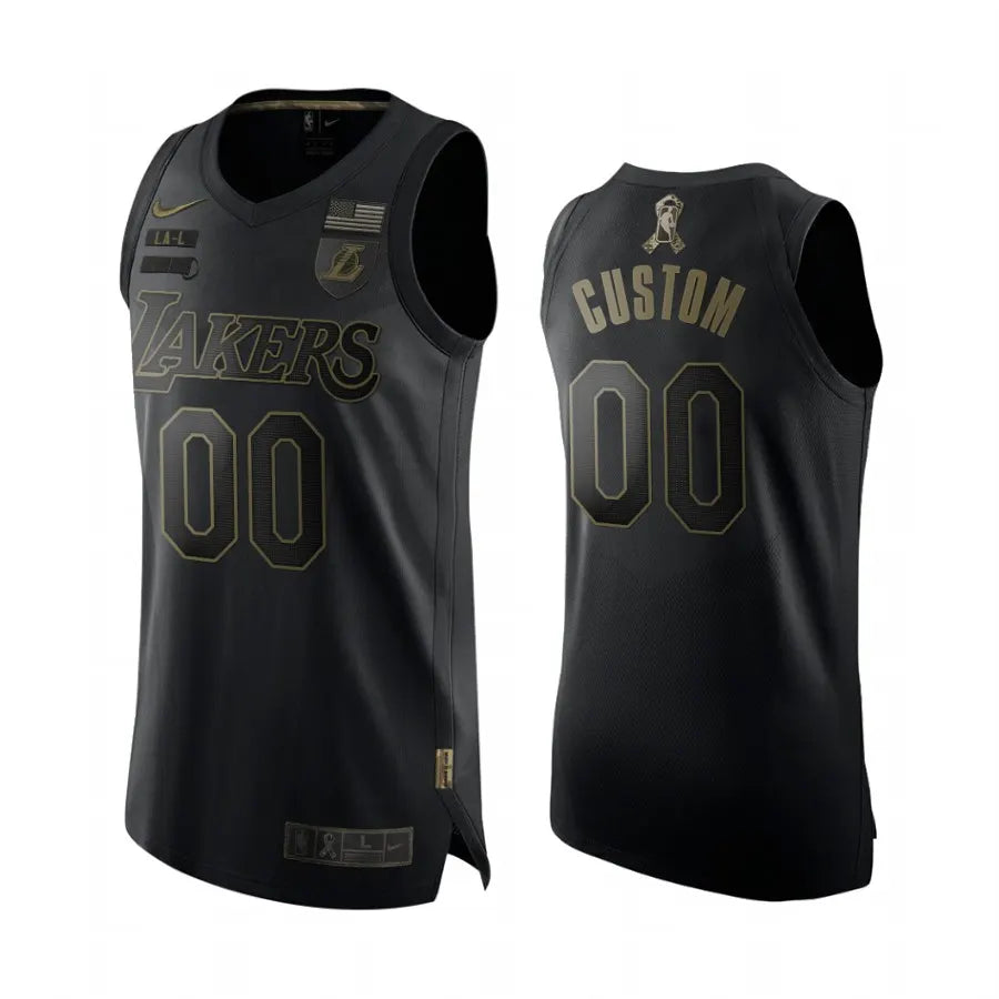 nike Lakers Black Custom Jersey