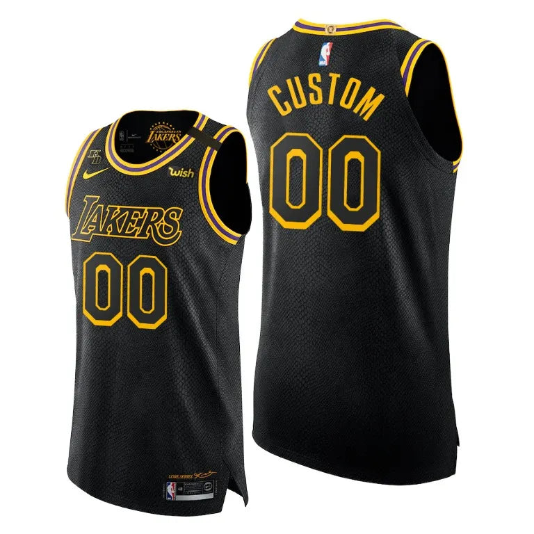 Nike Lakers Custom Black Jersey