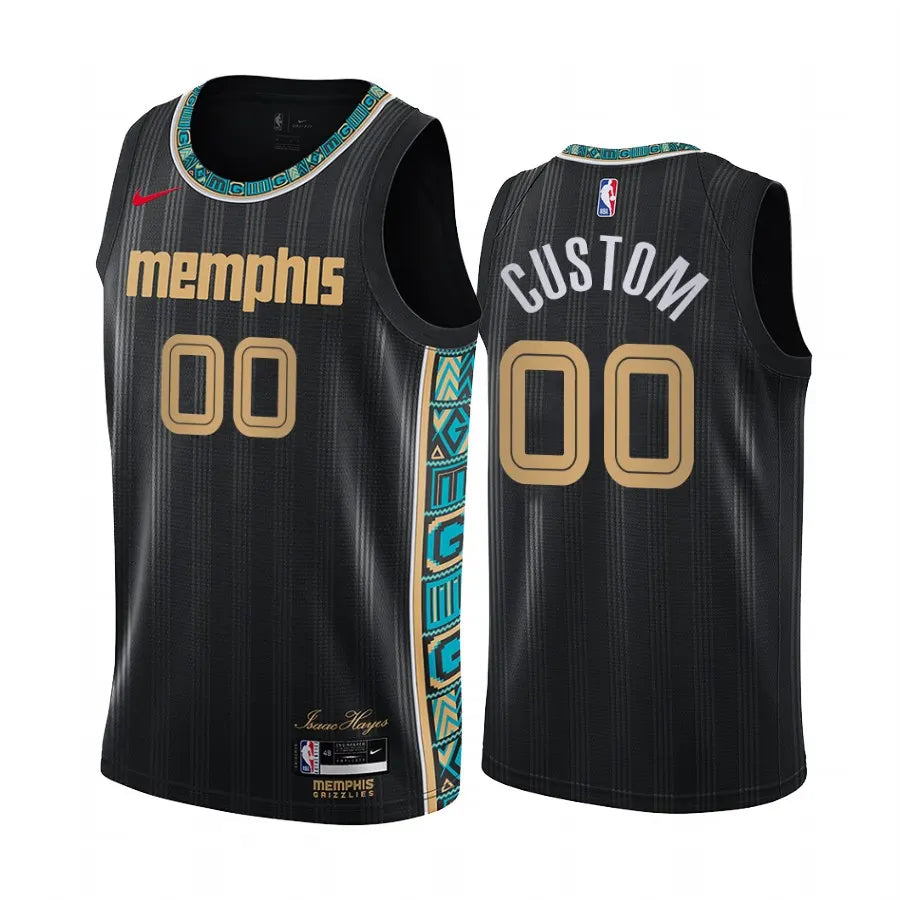 nike Custom Grizzlies Black Jersey