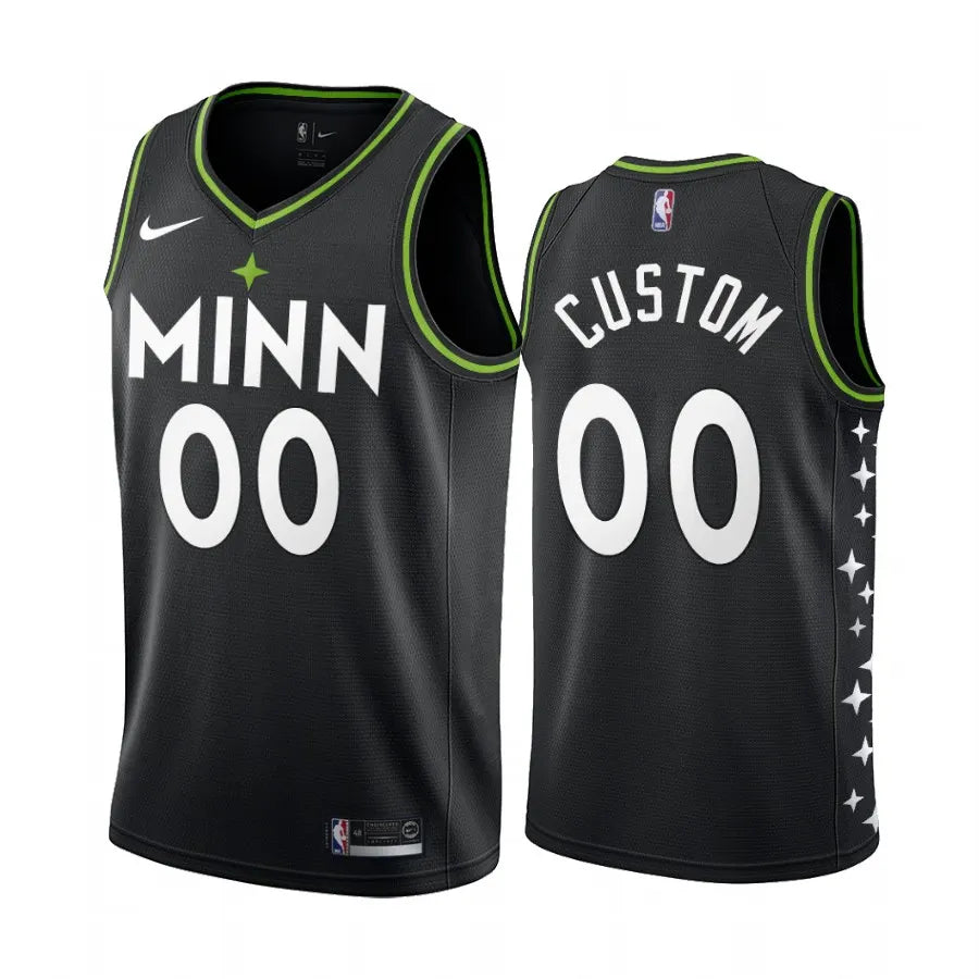 Timberwolves Custom Black Jersey