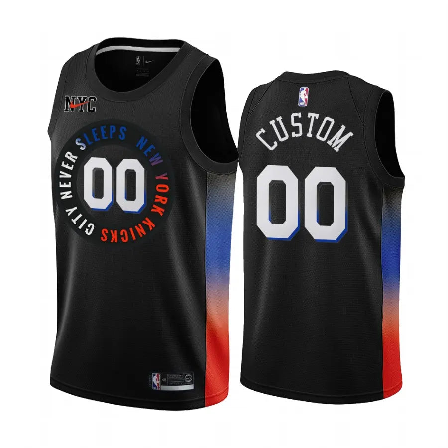 Nike Knicks Black Custom Jersey
