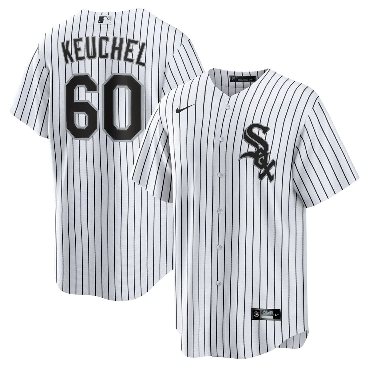 Keuchel White Sox Pinstripe Jersey - Hình 2