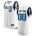 fanatics Mavericks White Custom Jersey