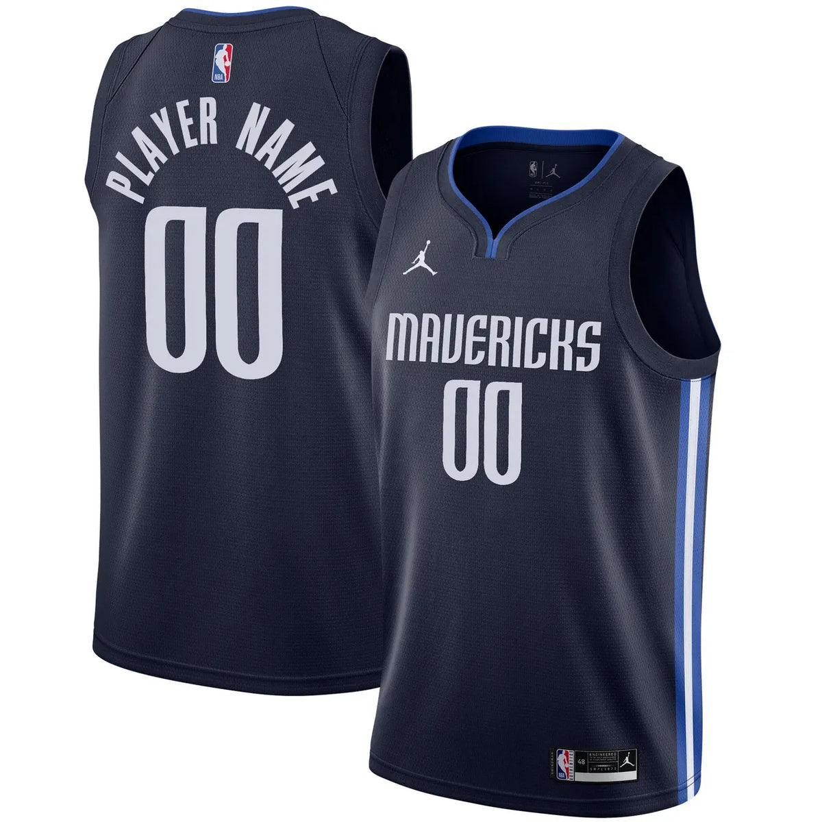 personalize Jordan Mavericks Navy Custom Jersey