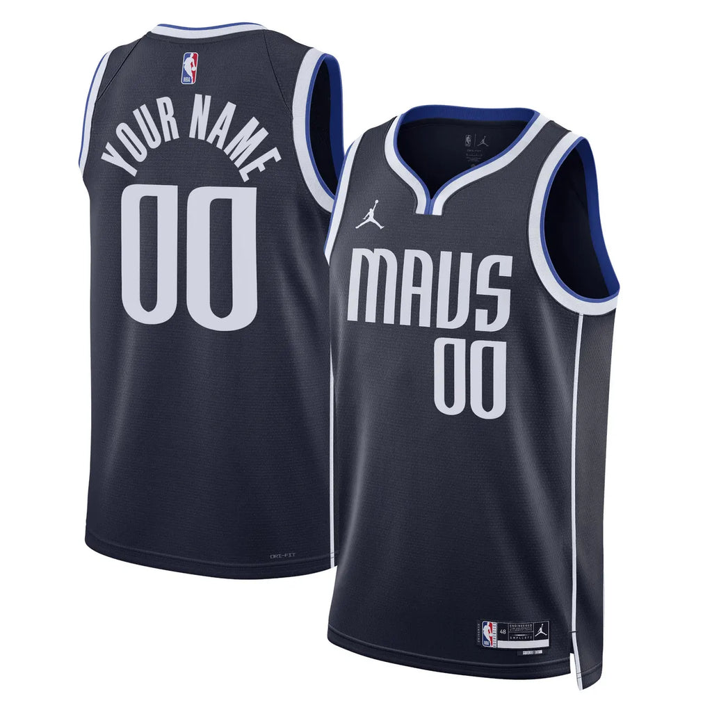 personalized Jordan Mavericks Navy Custom Jersey