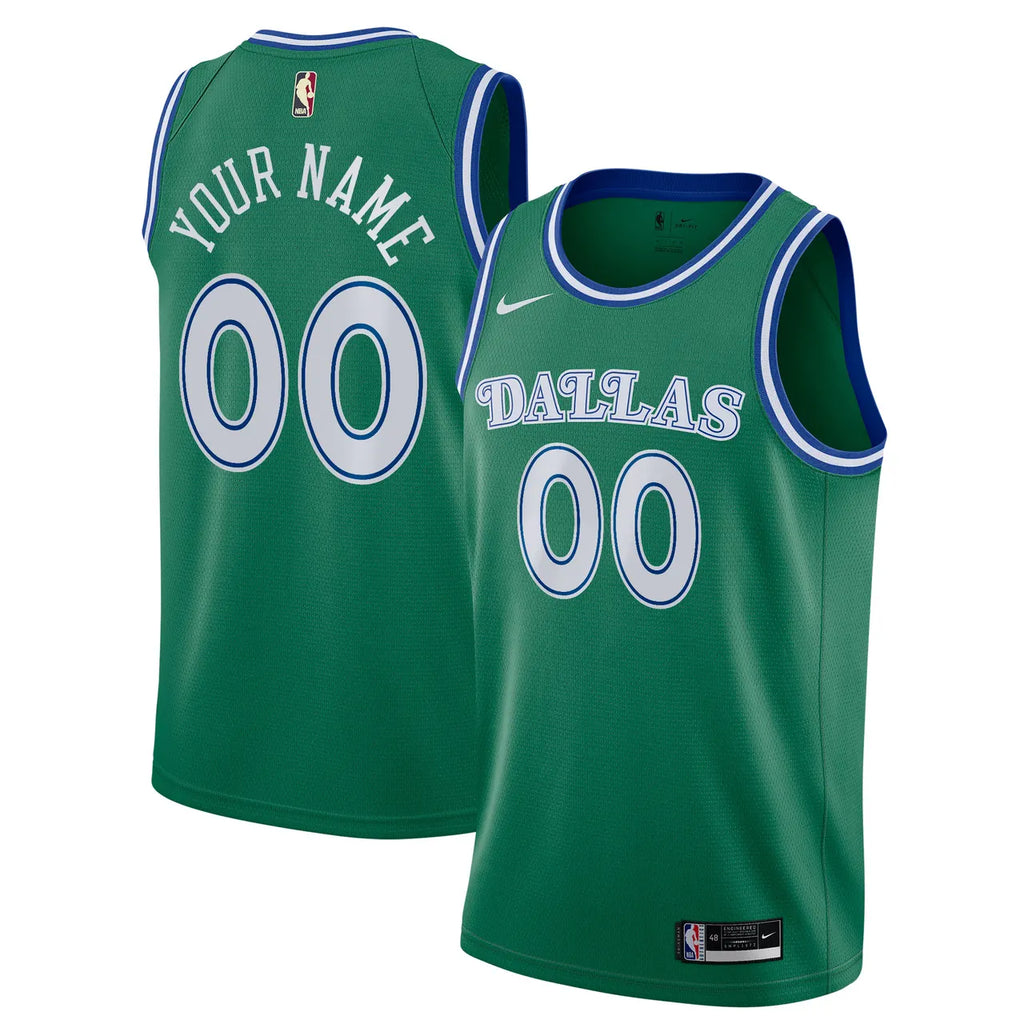 Dallas Mavericks Green Custom Jersey - Hình 2