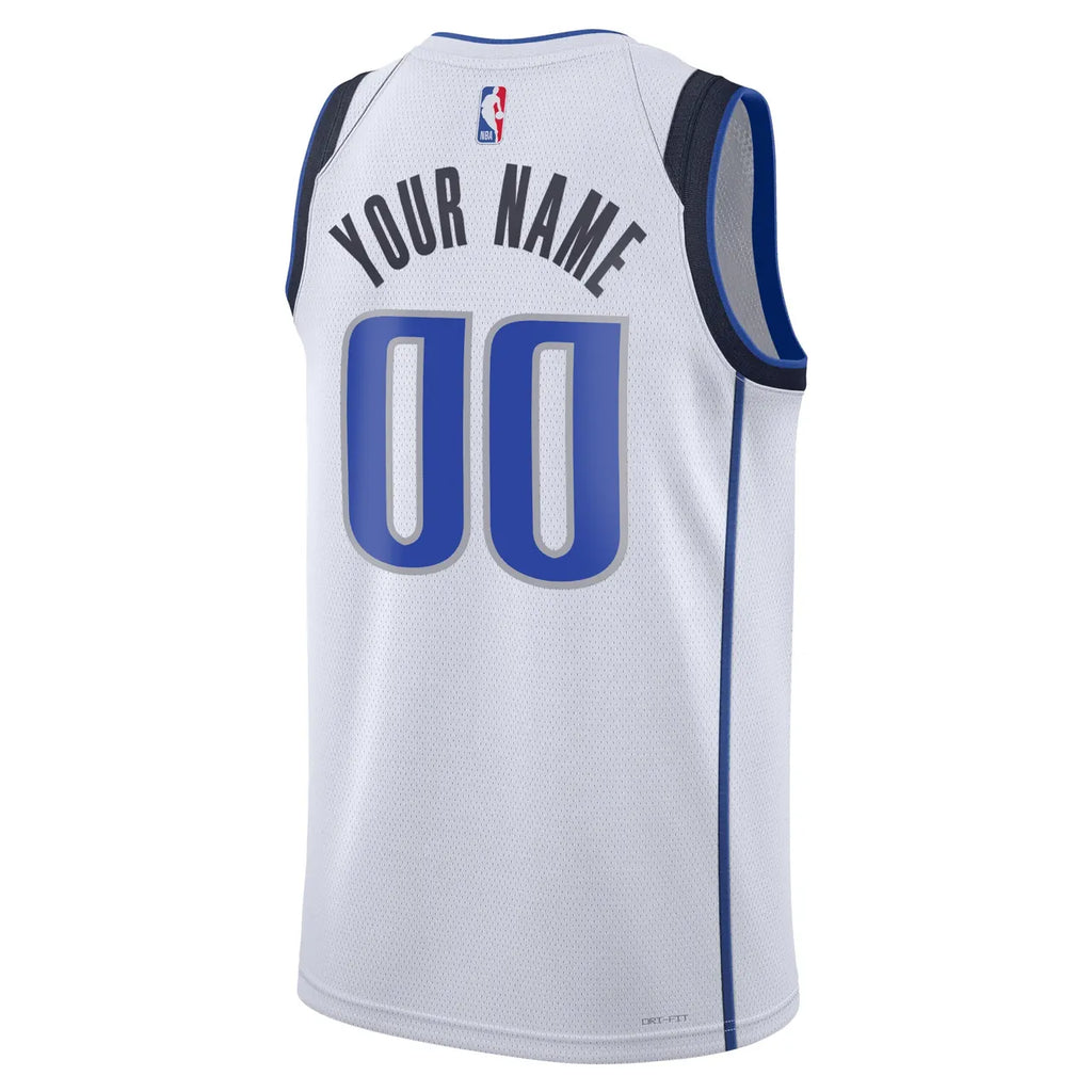 nike Mavericks White Custom Jersey - Hình 3