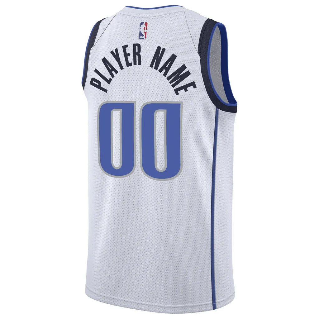 nike Mavericks White Custom Jersey - Hình 4