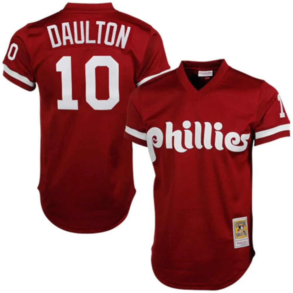 mitchell Daulton Phillies Maroon Jersey