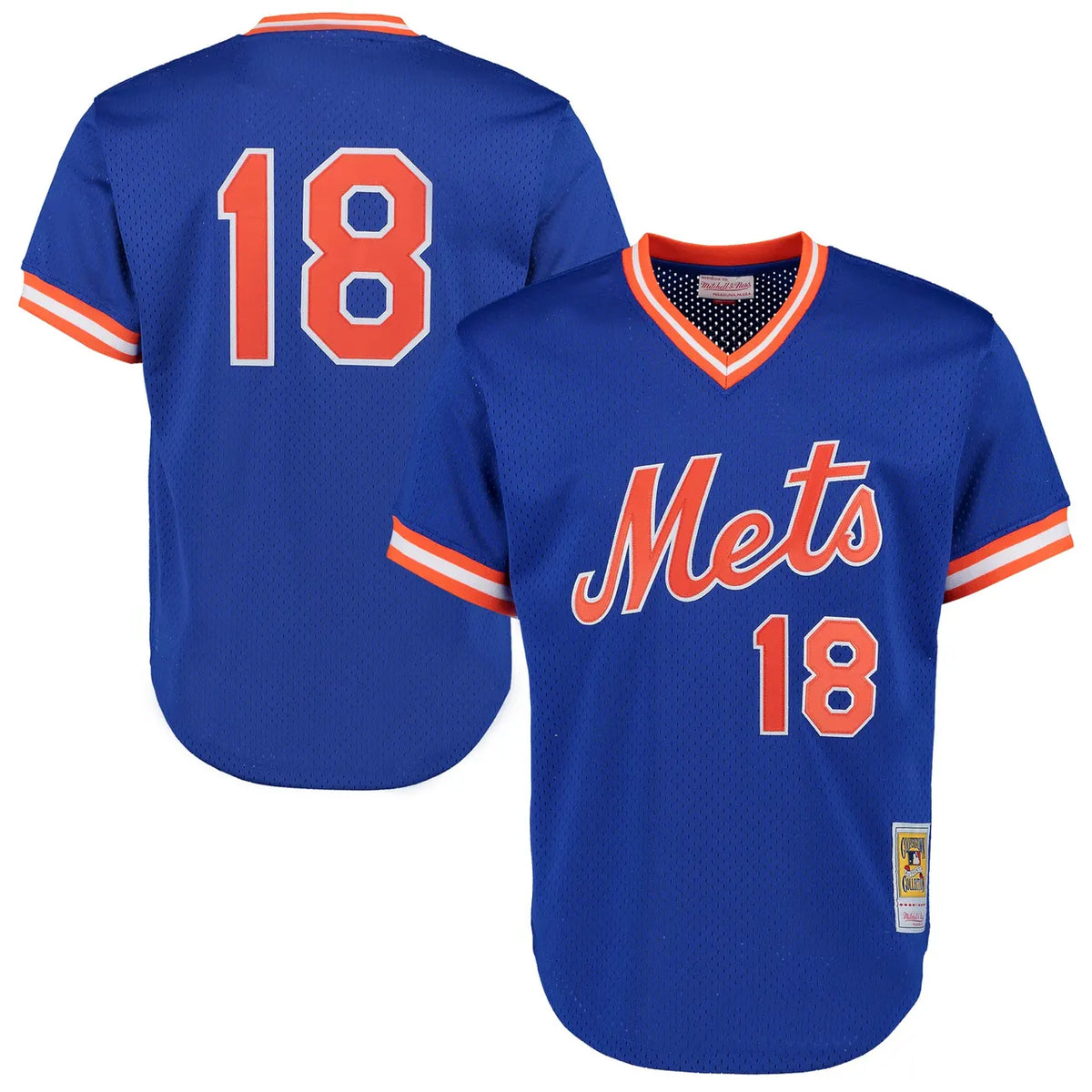mitchell ness Mets Blue Throwback Jersey