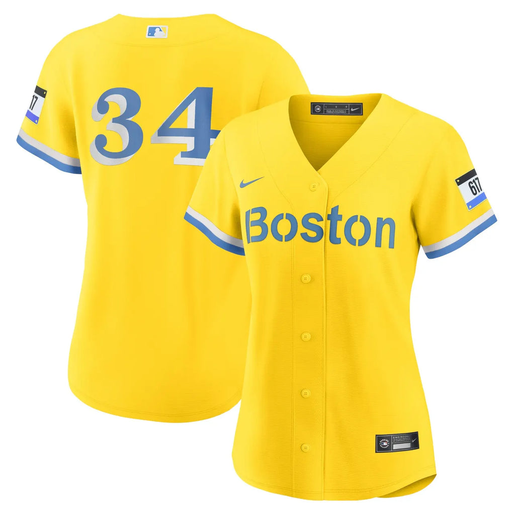 replica Nike Boston Yellow City Connect Jersey - Hình 2