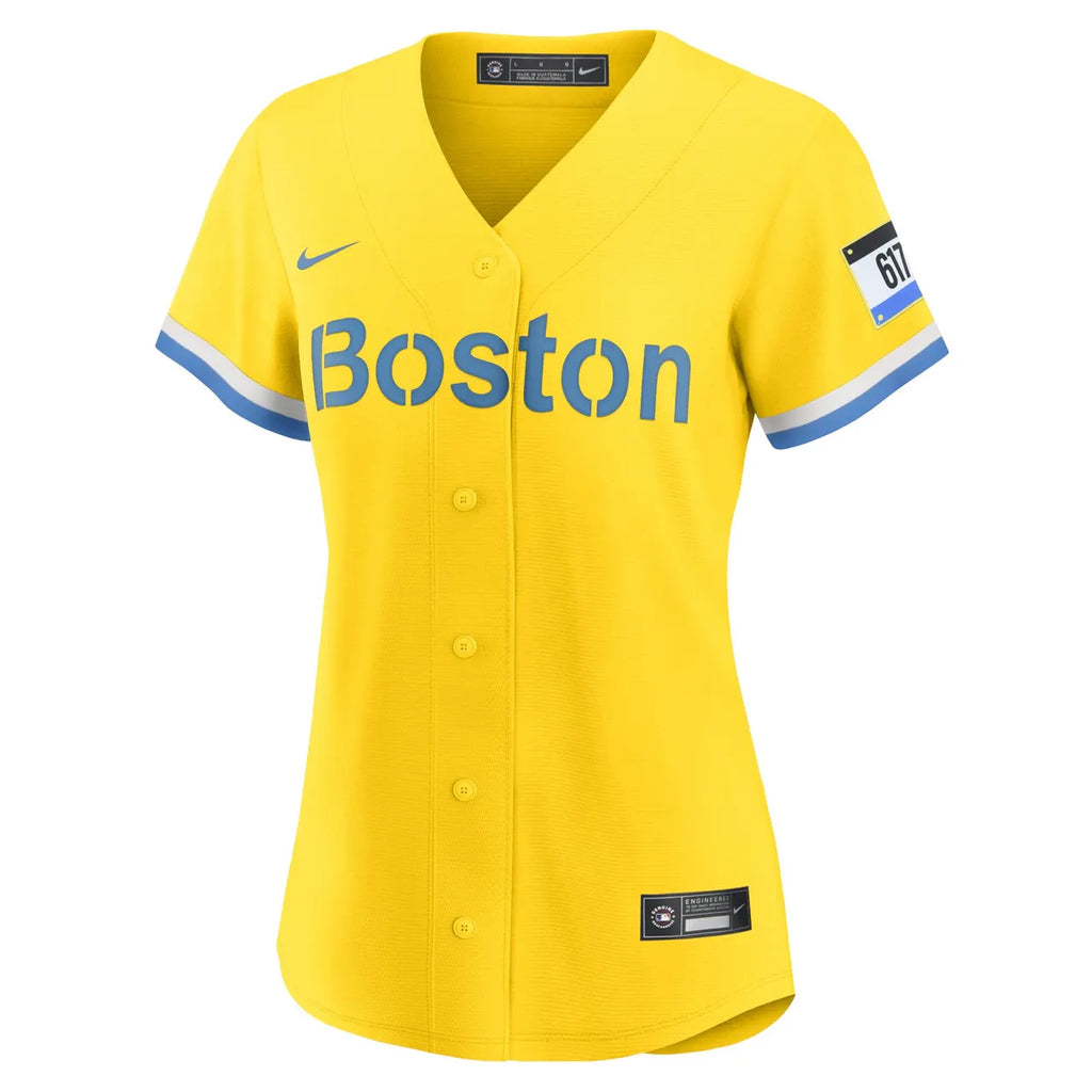 replica Nike Boston Yellow City Connect Jersey - Hình 3