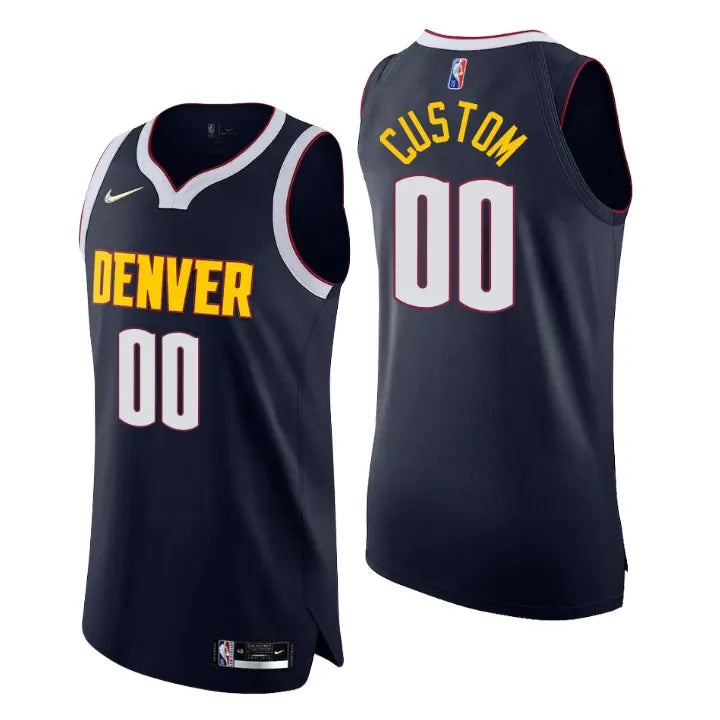 nike personalized Nuggets Navy Custom Jersey