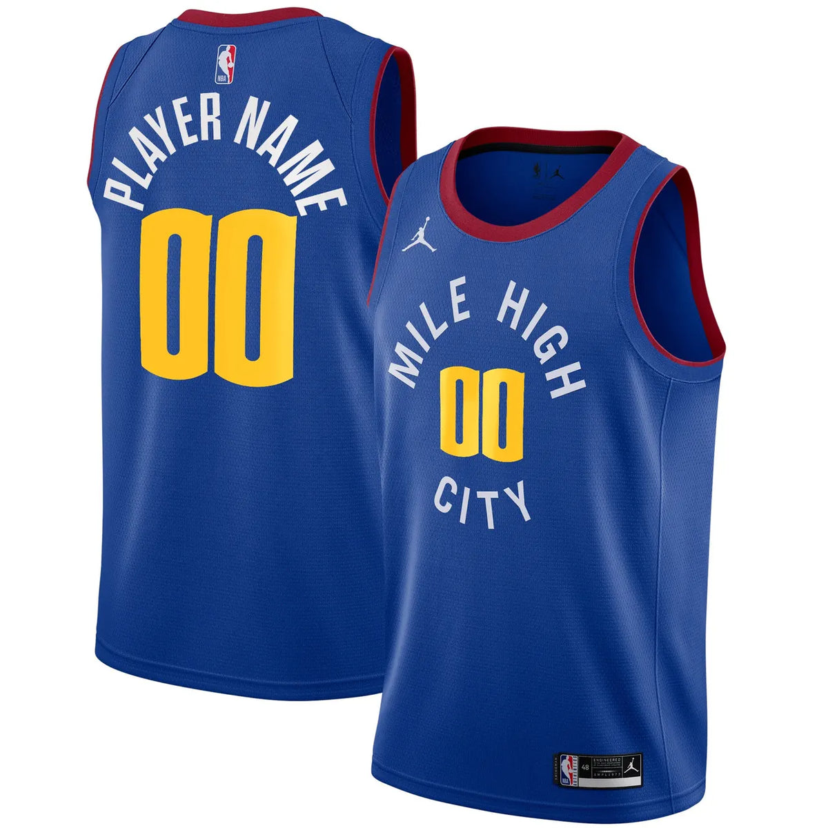 Denver Nuggets Jordan Blue Jersey - Hình 2