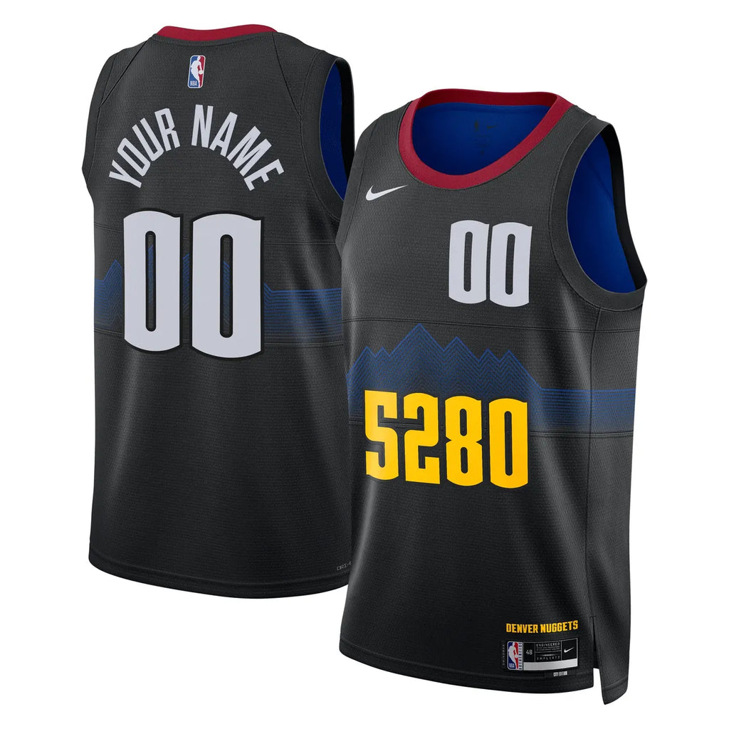 Nuggets Black City Jersey Custom