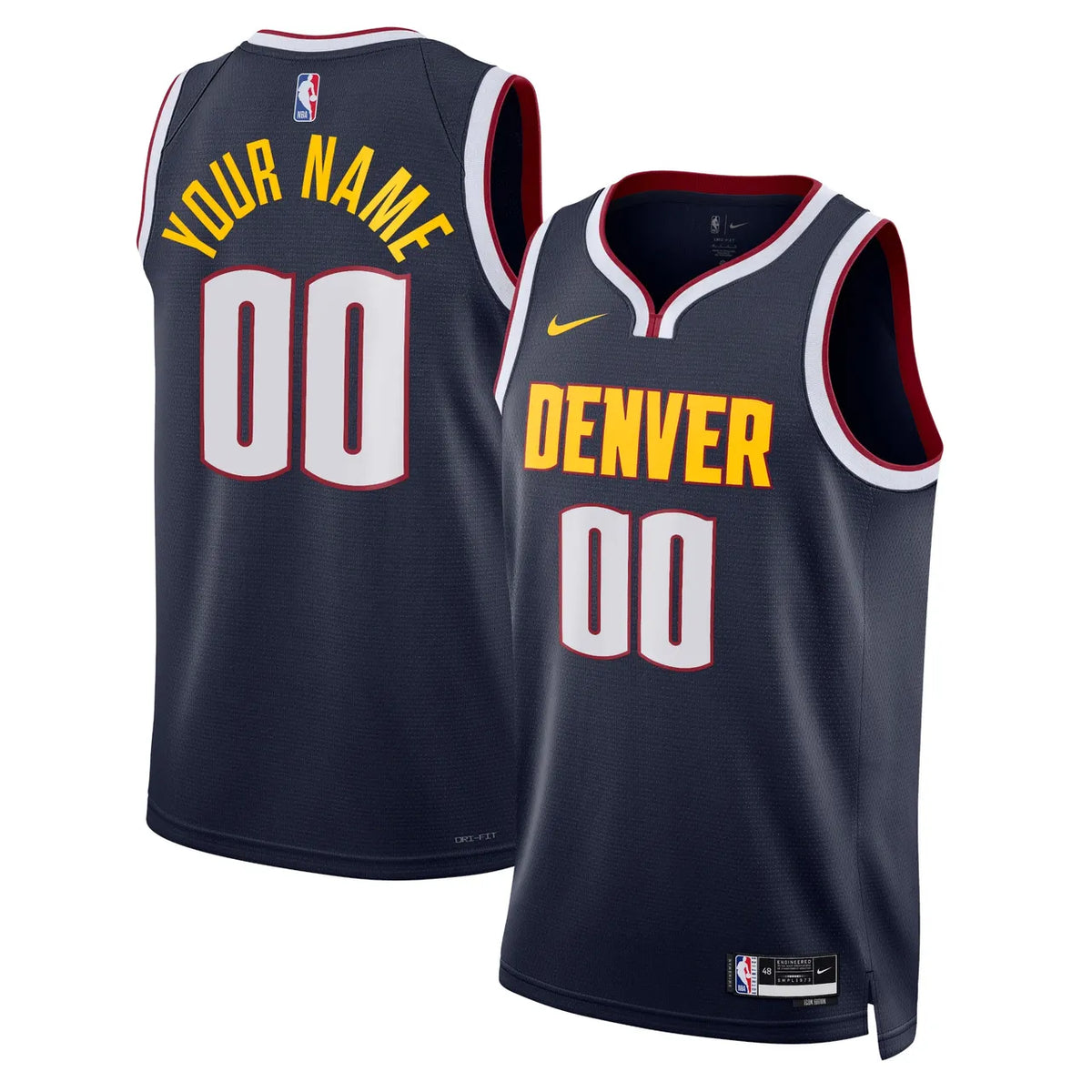 Nuggets Navy Custom Jersey nike