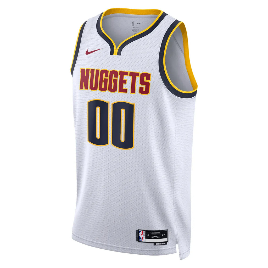 Custom Nike Nuggets White Jersey - Hình 3