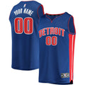 fanatics Detroit Pistons Blue Custom Jersey