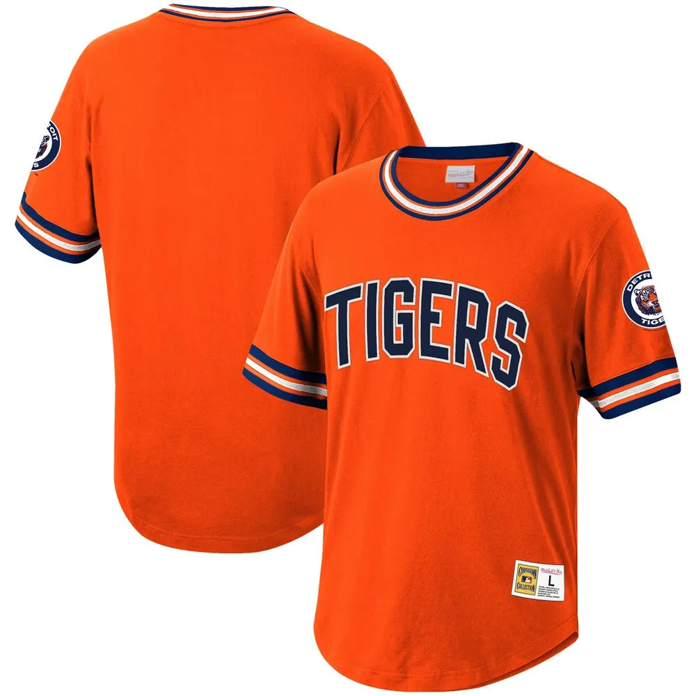 mitchell Tigers Orange Cooperstown Jersey