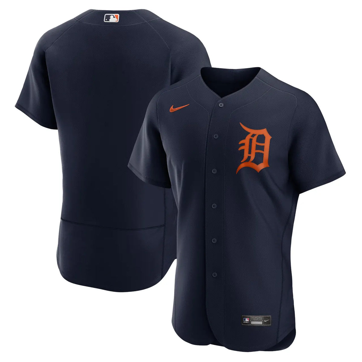 authentic Nike Detroit Tigers Navy Jersey - Hình 2