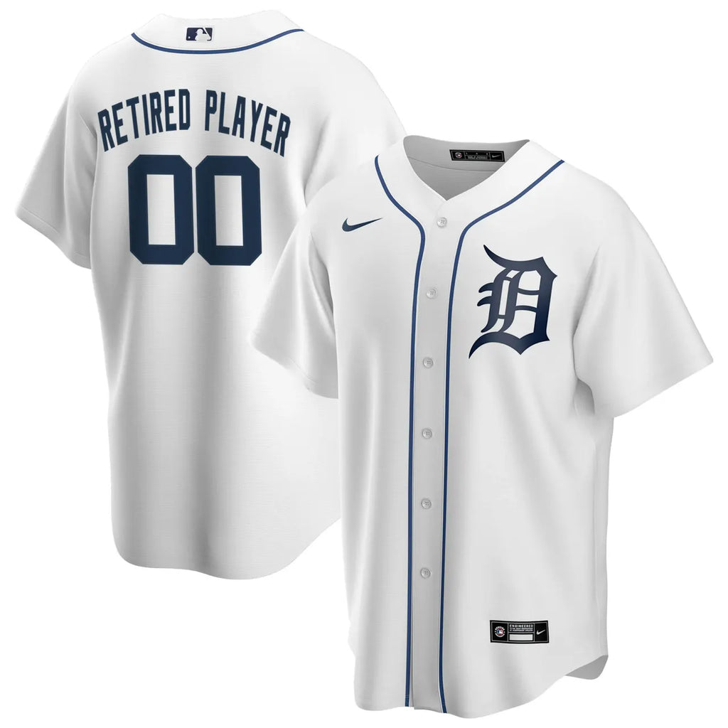 Tigers White Retired Player Jersey - Hình 2