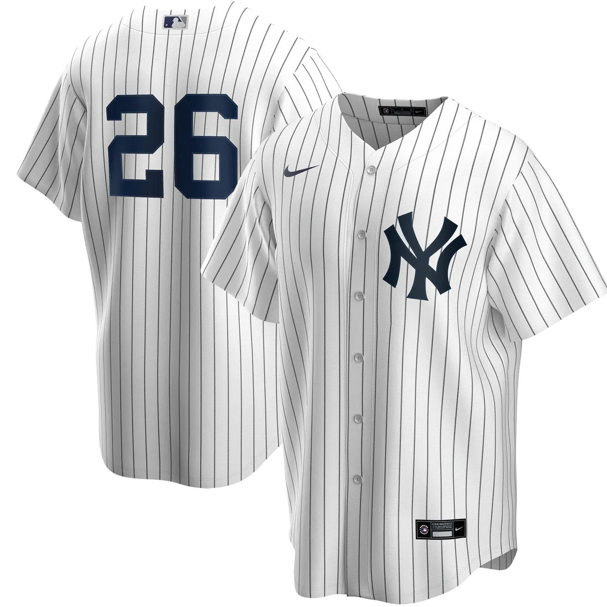 nike Yankees White Pinstripe Jersey