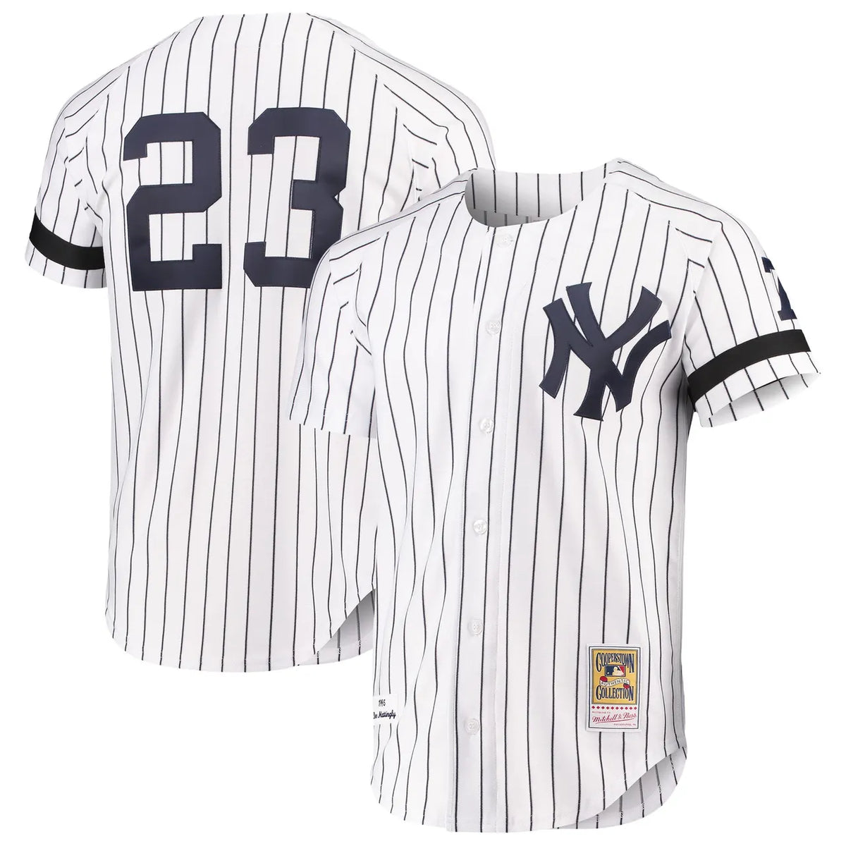 Mitchell & Ness Yankees #23 Pinstripe Jersey - Hình 2