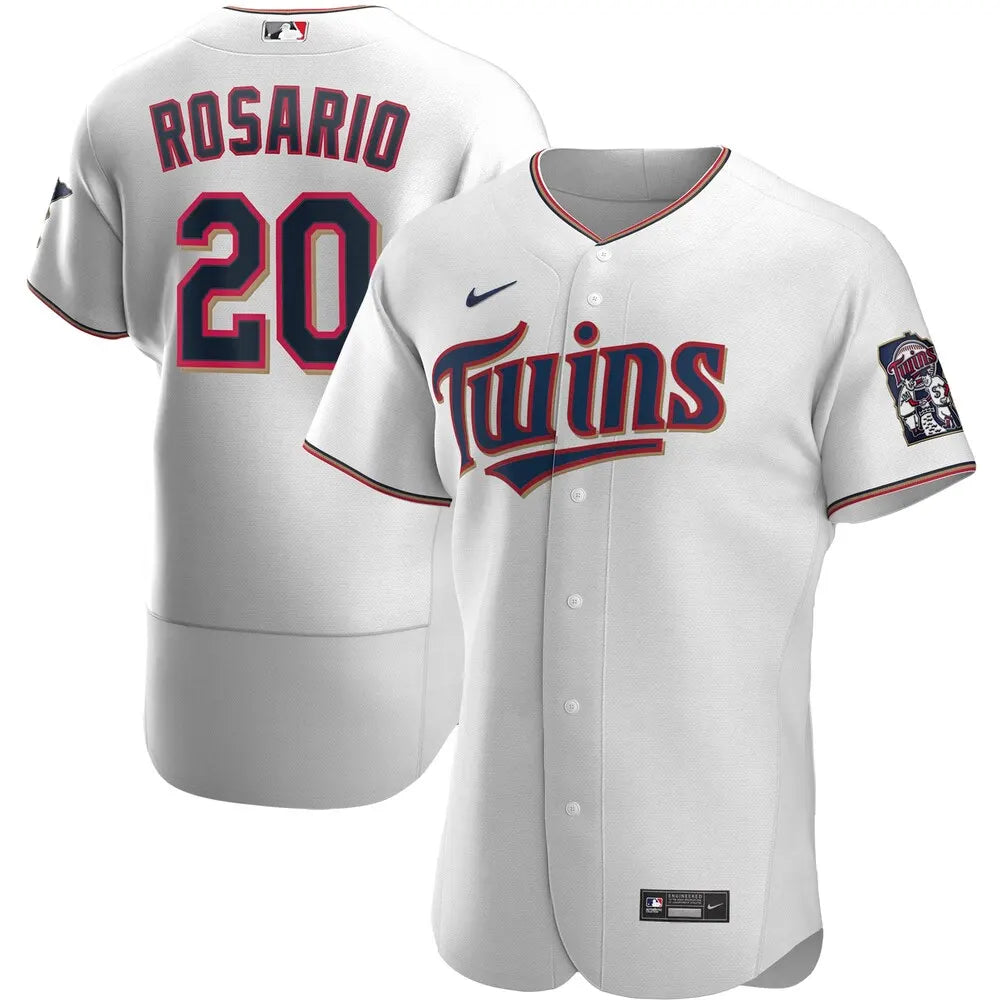 Rosario #20 Twins White Jersey